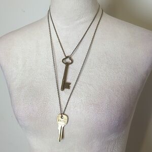 Layered Faith Key Necklace Set  Ephesians 6:19 Scripture Key Pendant Y2K